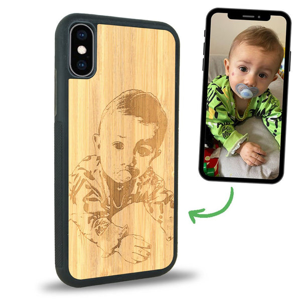 Coque iPhone XS - La Personnalisable - Coque en bois