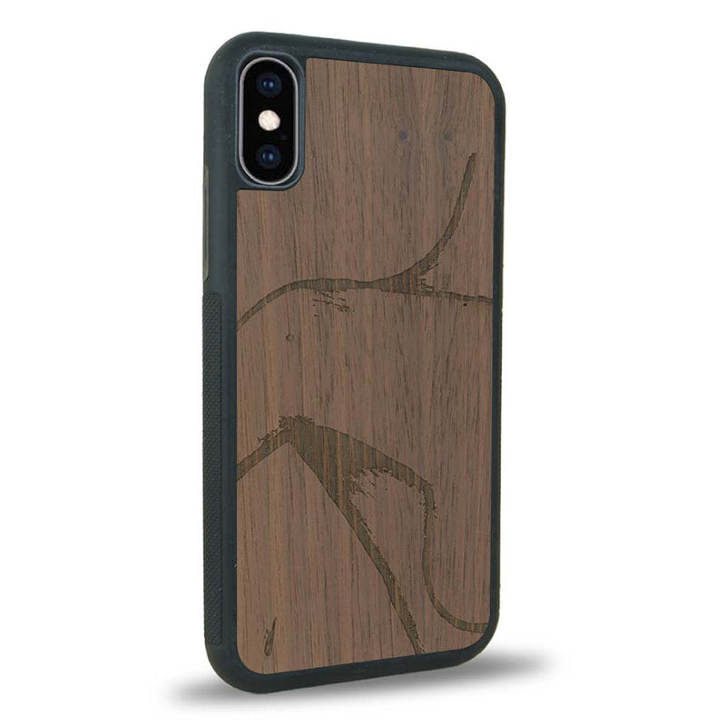 Coque iPhone XS - La Shoulder - Coque en bois