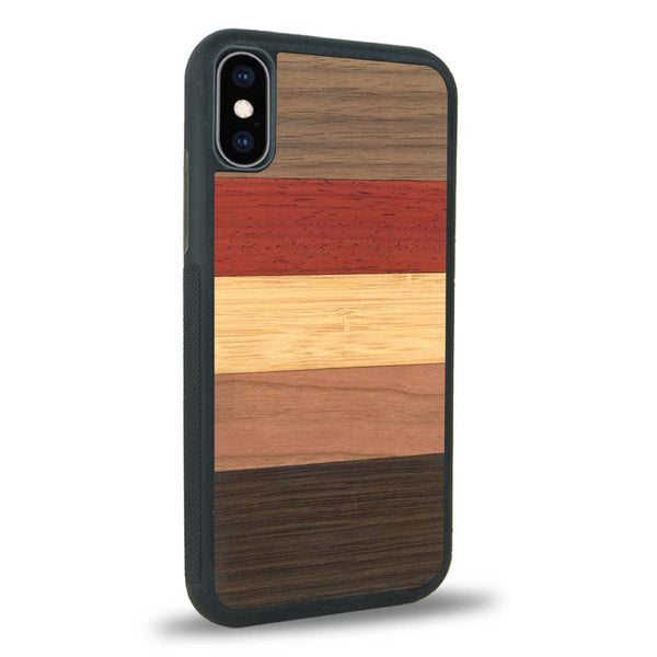 Coque iPhone XS - L'Arc-en-ciel - Coque en bois