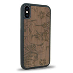 Coque iPhone XS - Le Flamant Rose - Coque en bois