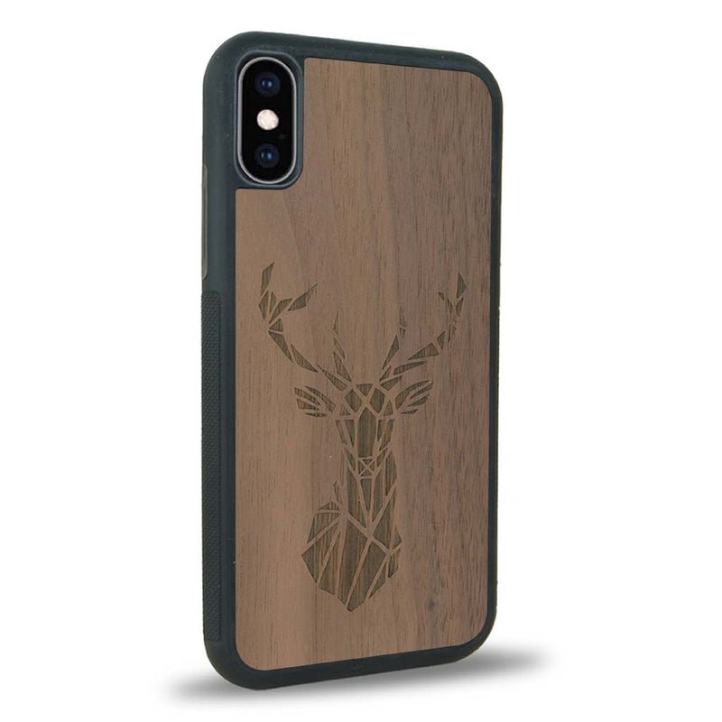 Coque iPhone XS Max - Le Cerf - Coque en bois