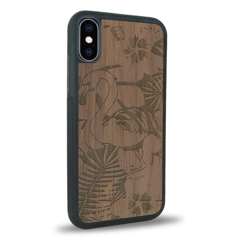 Coque iPhone XS Max - Le Flamant Rose - Coque en bois