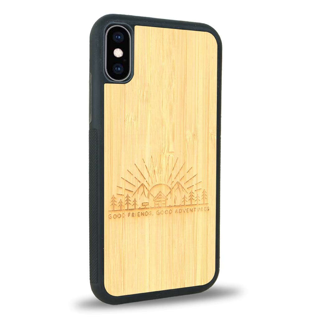 Coque iPhone XS - Sunset Lovers - Coque en bois