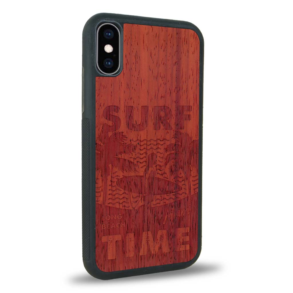Coque iPhone XS - Surf Time - Coque en bois