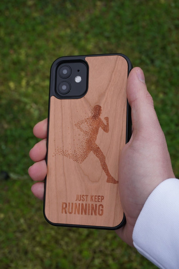 Coque Marathon d'Annecy - Keep Running Homme - Coque en bois
