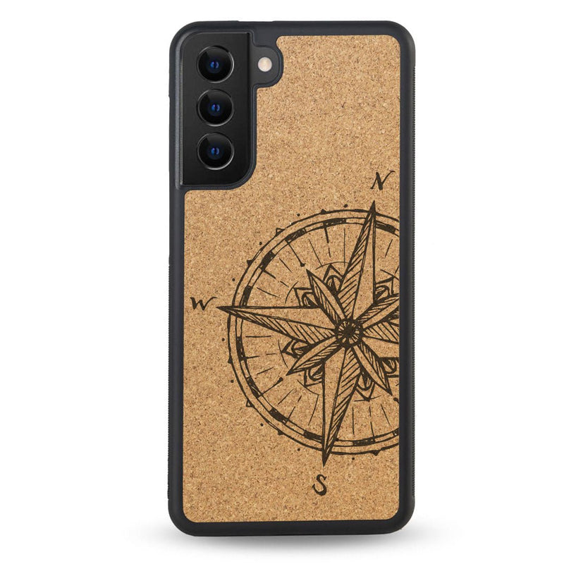 Coque OnePlus - La rose des vents - Coque en bois