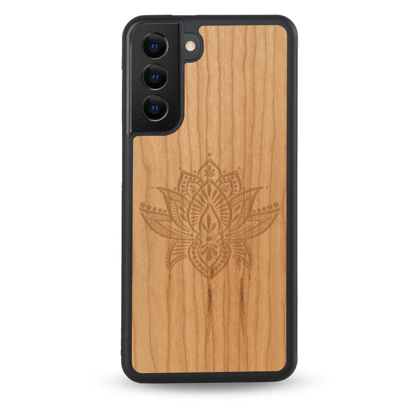 Coque OnePlus - Le Lotus - Coque en bois