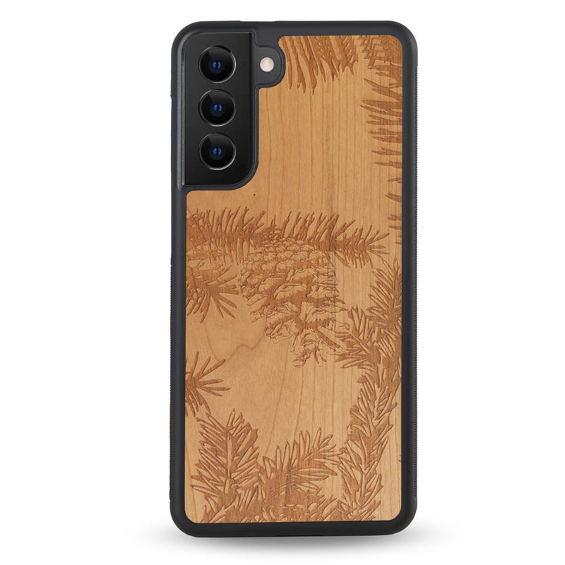 Coque Oppo - La Pomme de Pin - Coque en bois