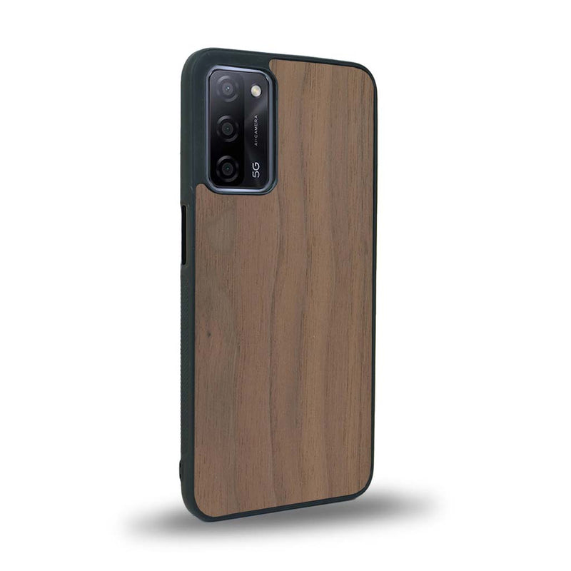 Coque de protection en bois véritable fabriquée en France pour Oppo Reno 4 sans gravure avec un design minimaliste et moderne