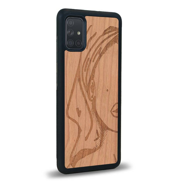 Coque Samsung A02S - Au féminin - Coque en bois