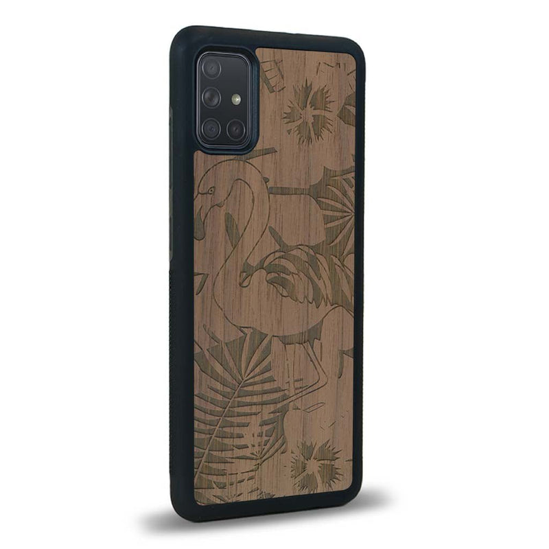 Coque Samsung A02S - Le Flamant Rose - Coque en bois