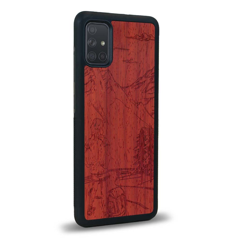 Coque Samsung A02S - L'Exploratrice - Coque en bois