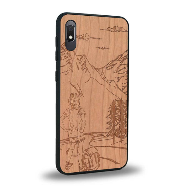 Coque Samsung A10E - L'Exploratrice - Coque en bois