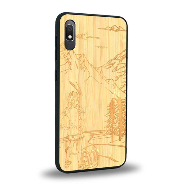 Coque Samsung A10E - L'Exploratrice - Coque en bois