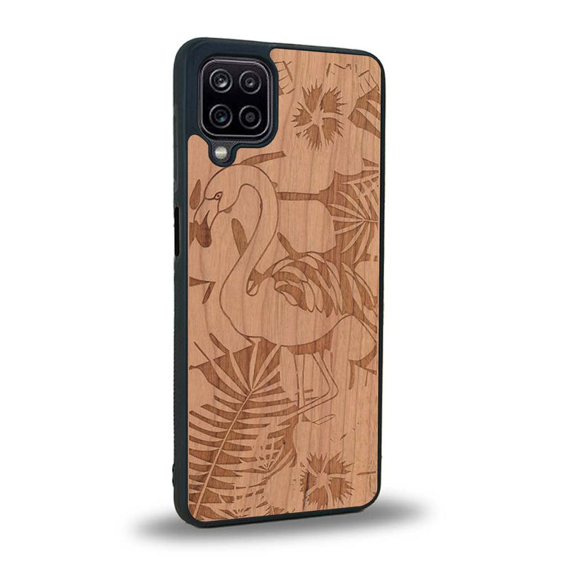 Coque Samsung A12 5G - Le Flamant Rose - Coque en bois