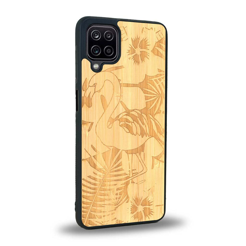 Coque Samsung A12 5G - Le Flamant Rose - Coque en bois