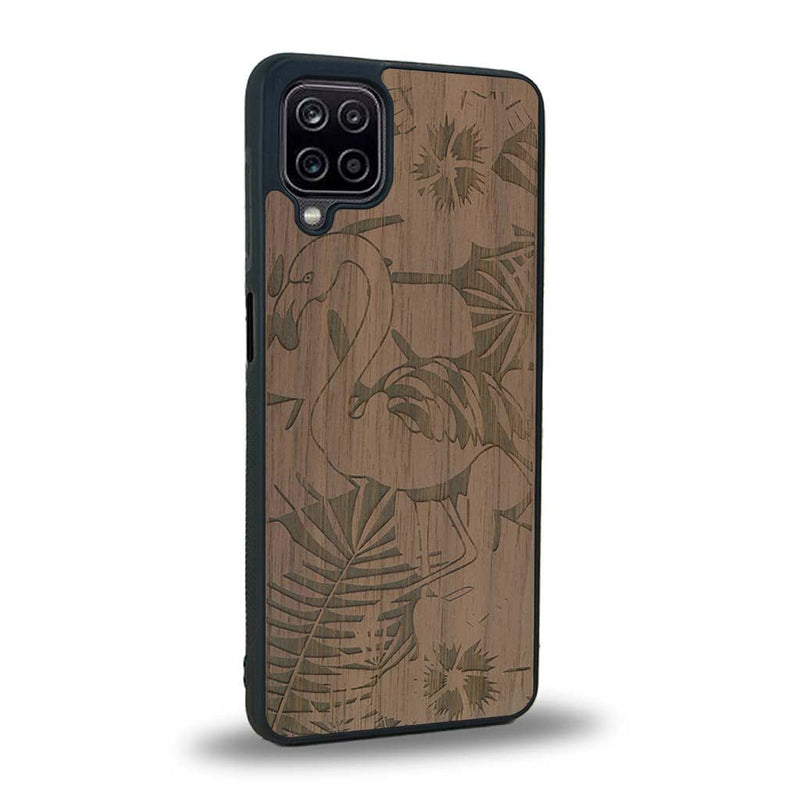 Coque Samsung A12 5G - Le Flamant Rose - Coque en bois