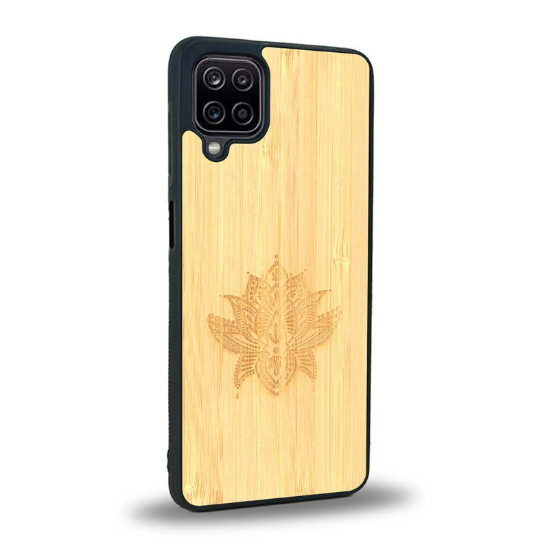 Coque Samsung A12 5G - Le Lotus - Coque en bois