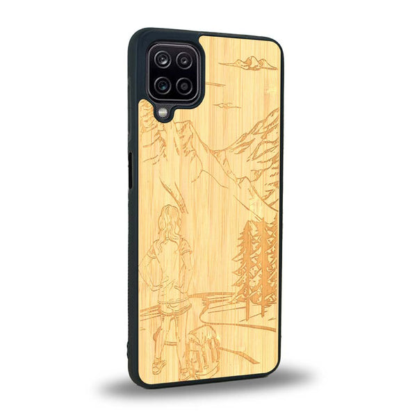 Coque Samsung A12 5G - L'Exploratrice - Coque en bois