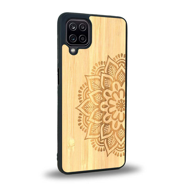 Coque Samsung A12 - Le Mandala Sanskrit - Coque en bois