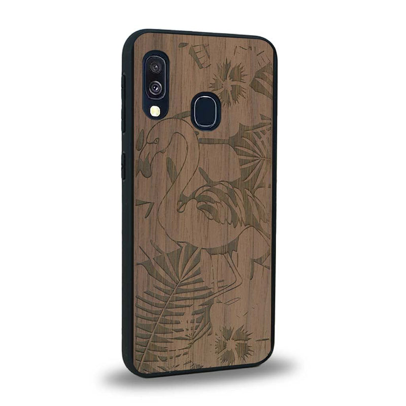 Coque Samsung A20 - Le Flamant Rose - Coque en bois