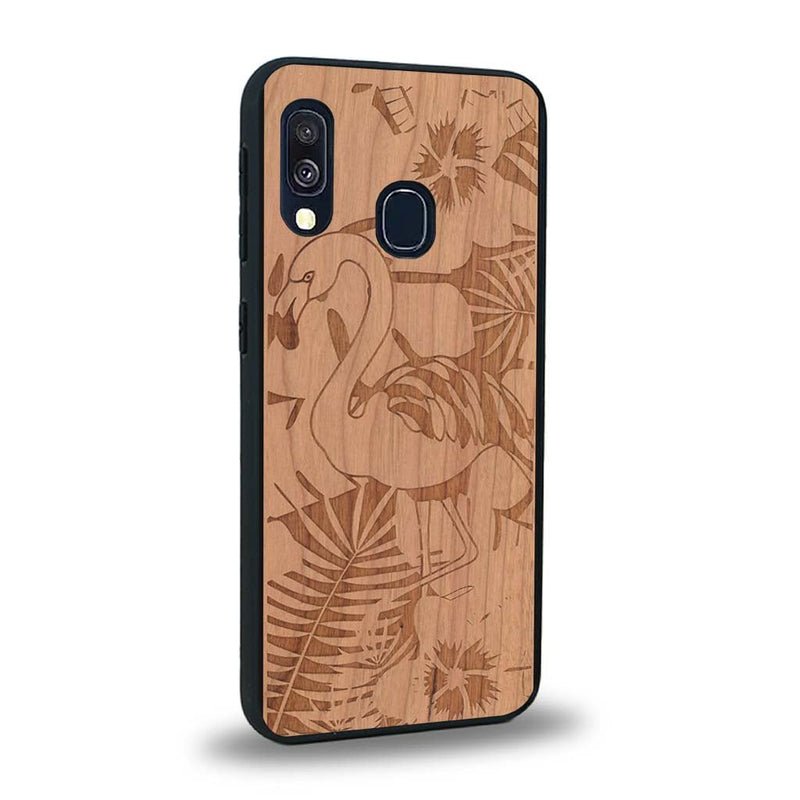 Coque Samsung A20 - Le Flamant Rose - Coque en bois