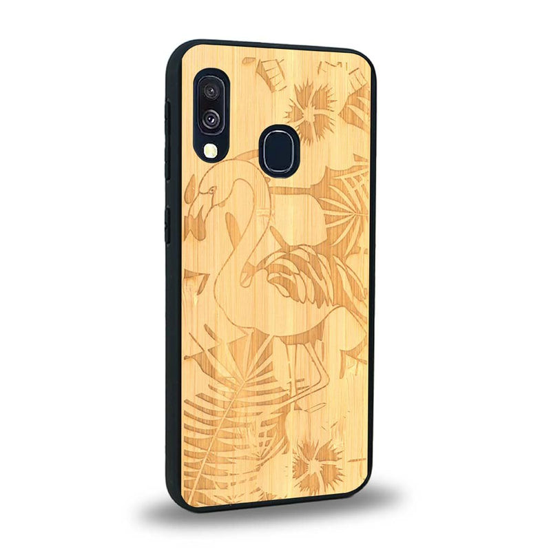 Coque Samsung A20 - Le Flamant Rose - Coque en bois