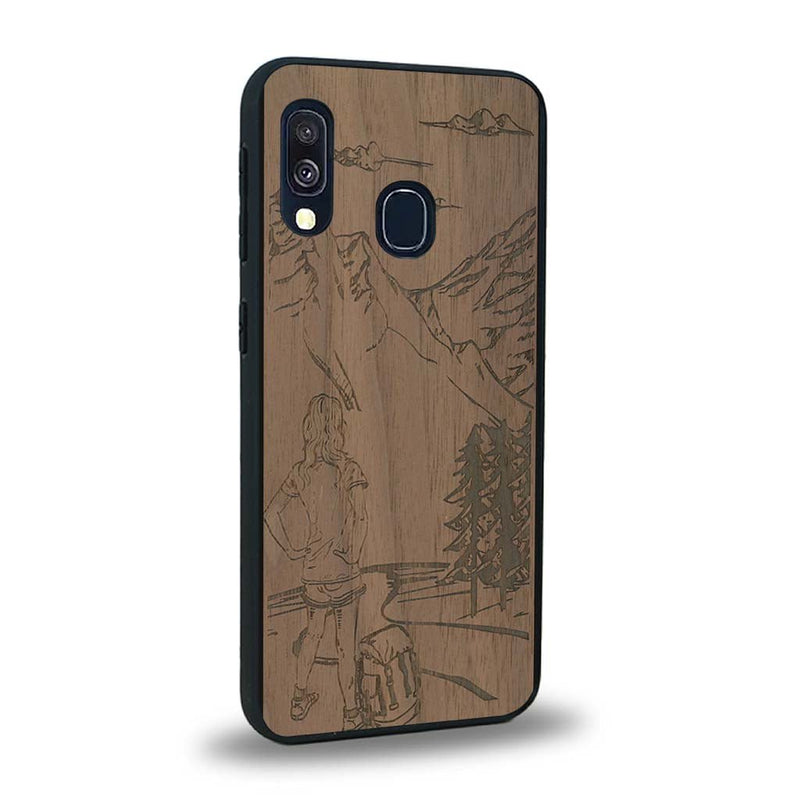 Coque Samsung A20E - L'Exploratrice - Coque en bois