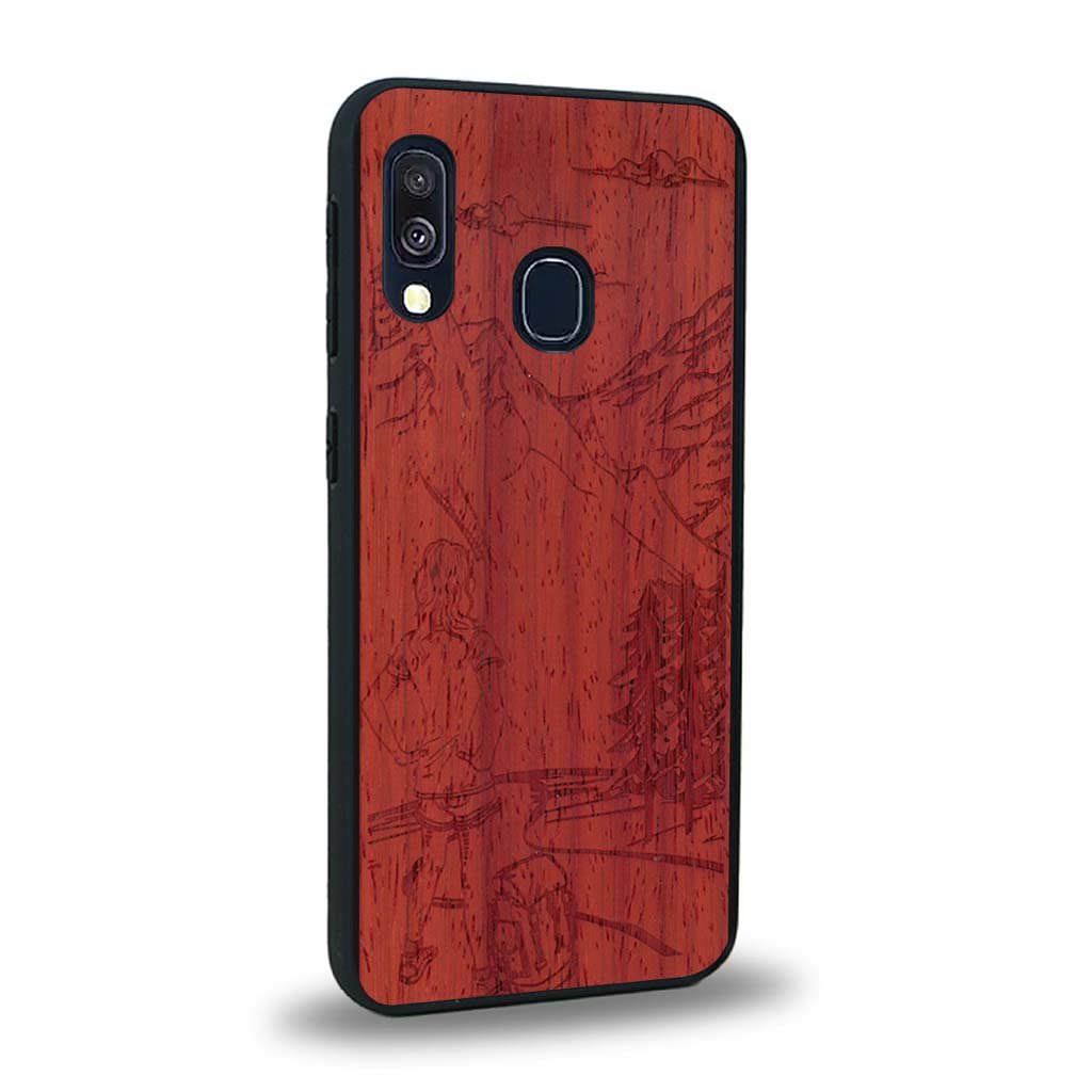 Coque Samsung A20E - L'Exploratrice - Coque en bois