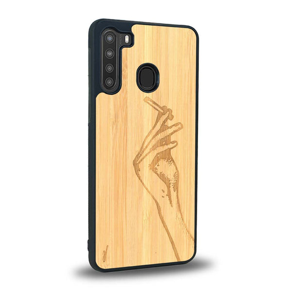 Coque Samsung A21 - La Garçonne - Coque en bois