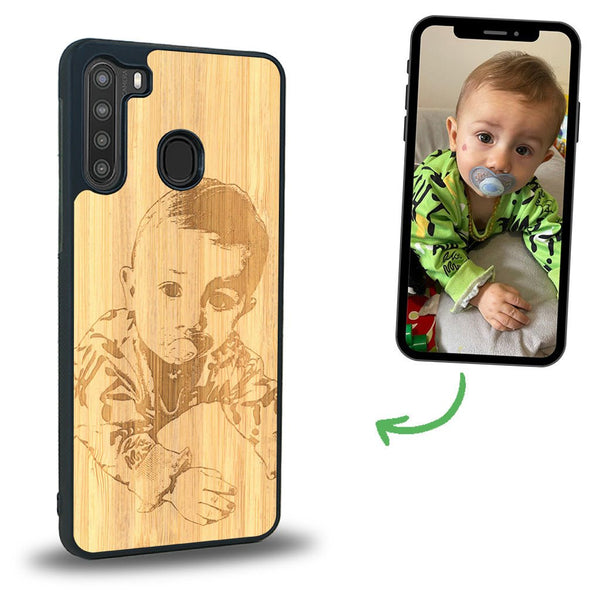 Coque Samsung A21 - La Personnalisable - Coque en bois