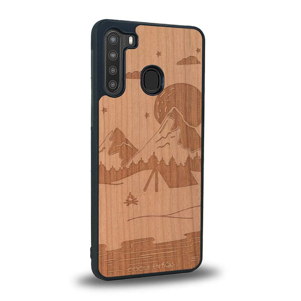 Coque Samsung A21 - Le Campsite - Coque en bois