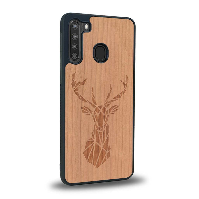 Coque Samsung A21 - Le Cerf - Coque en bois