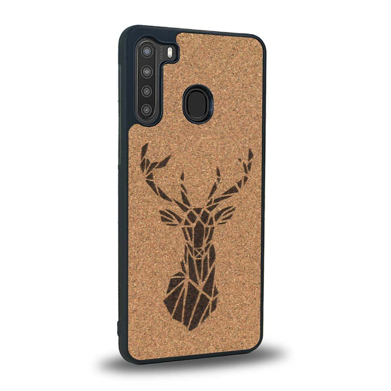 Coque Samsung A21 - Le Cerf - Coque en bois