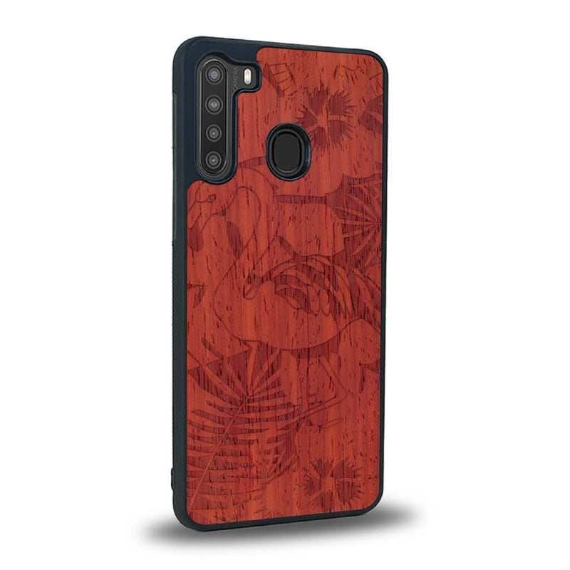 Coque Samsung A21 - Le Flamant Rose - Coque en bois