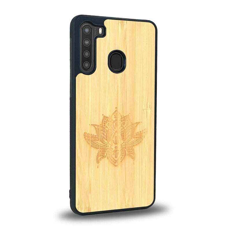 Coque Samsung A21 - Le Lotus - Coque en bois