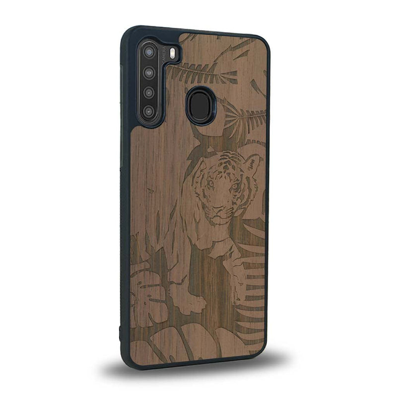 Coque Samsung A21 - Le Tigre - Coque en bois