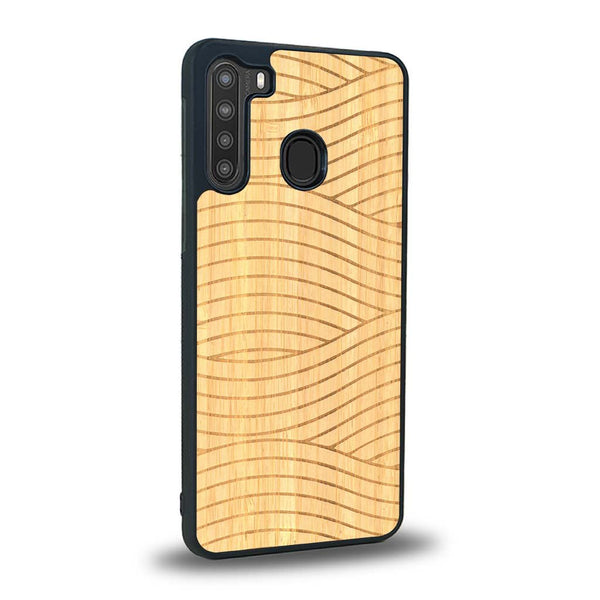 Coque Samsung A21 - Le Wavy Style - Coque en bois