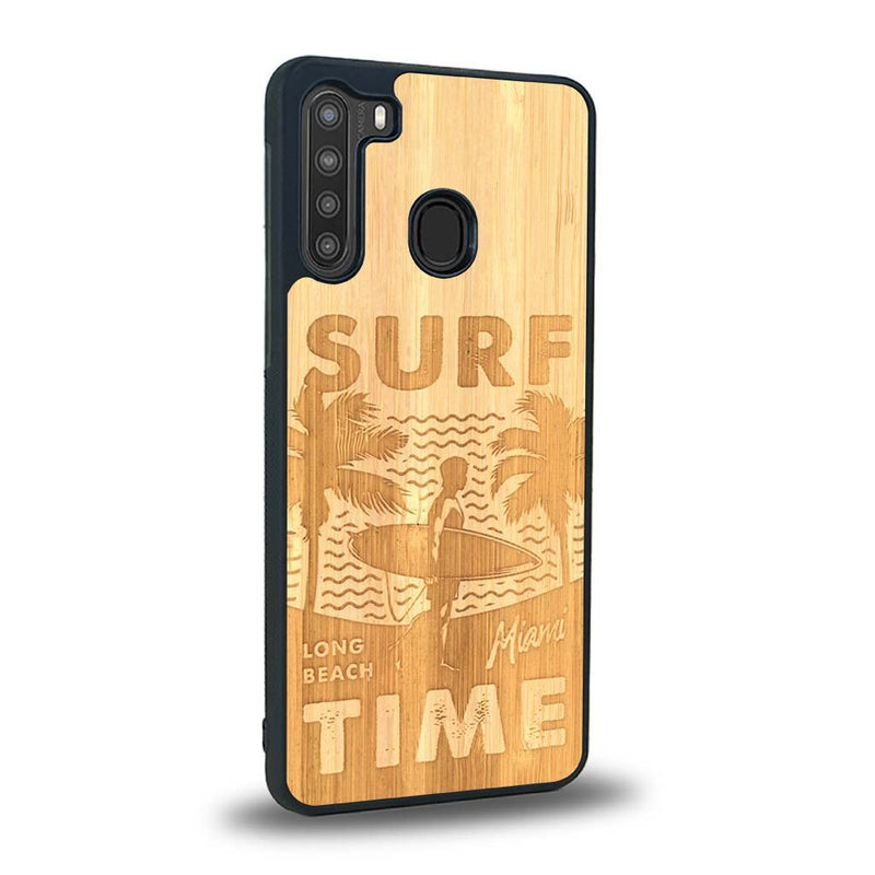 Coque Samsung A21 - Surf Time - Coque en bois