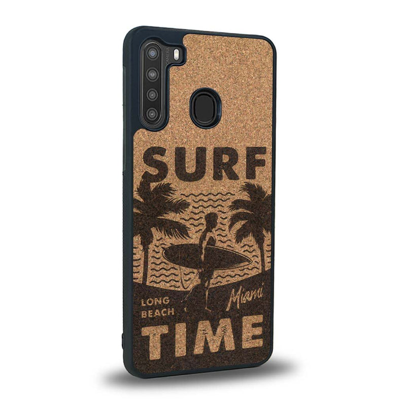 Coque Samsung A21 - Surf Time - Coque en bois