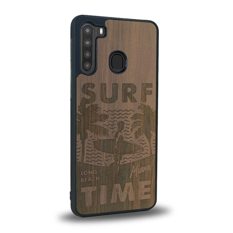 Coque Samsung A21 - Surf Time - Coque en bois