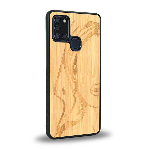 Coque Samsung A21S - Au féminin - Coque en bois