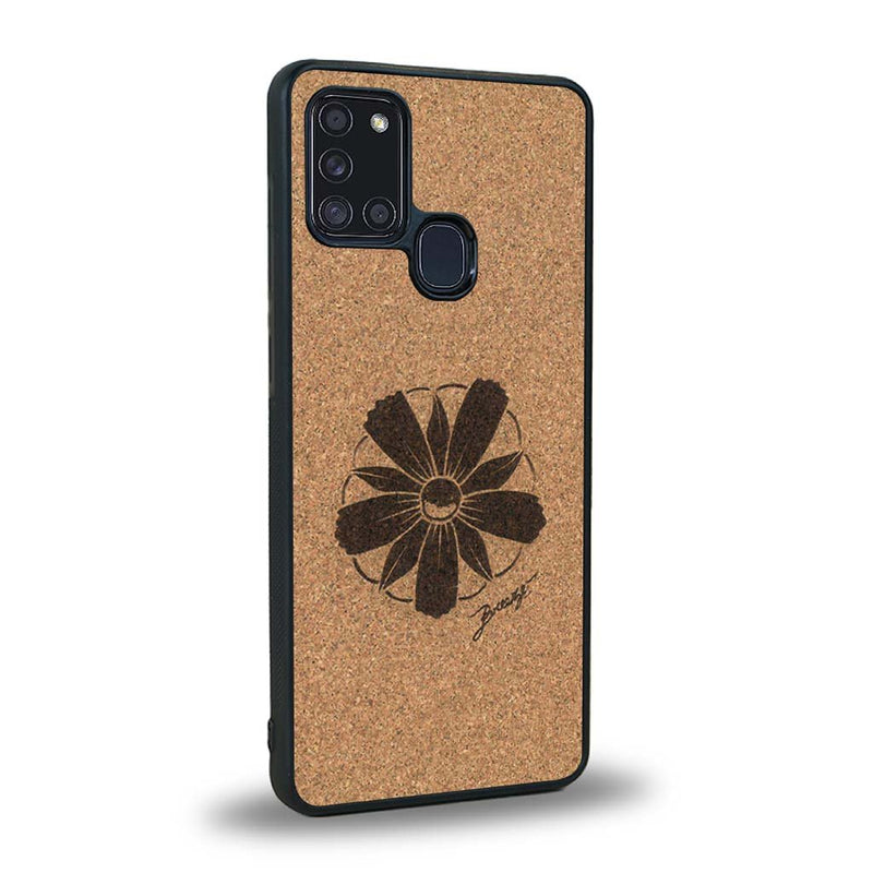 Coque Samsung A21S - La Fleur des Montagnes - Coque en bois