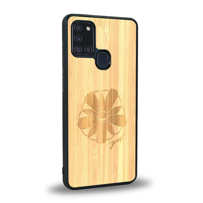 Coque Samsung A21S - La Fleur des Montagnes - Coque en bois