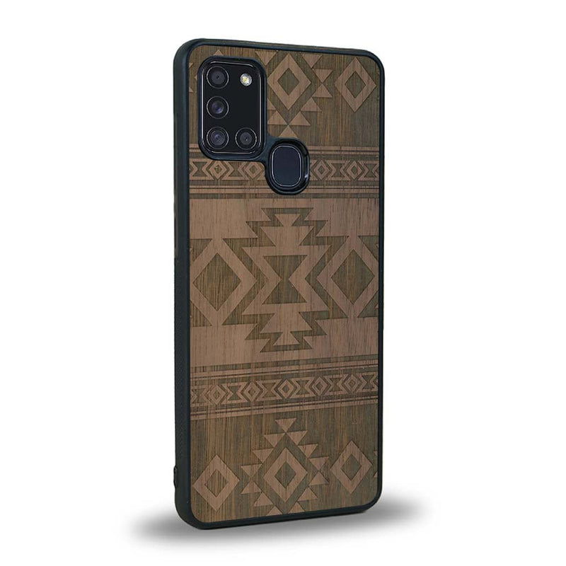 Coque Samsung A21S - L'Aztec - Coque en bois