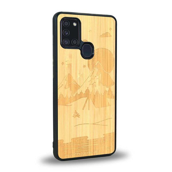 Coque Samsung A21S - Le Campsite - Coque en bois