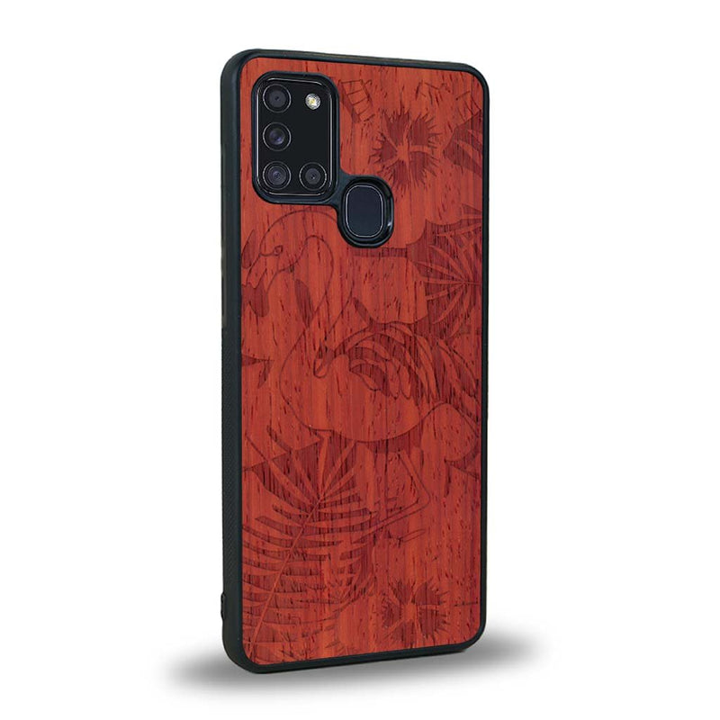 Coque Samsung A21S - Le Flamant Rose - Coque en bois