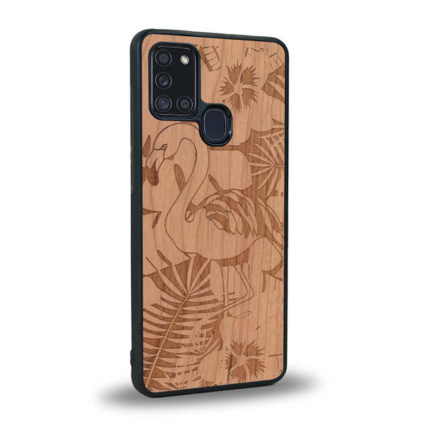 Coque Samsung A21S - Le Flamant Rose - Coque en bois