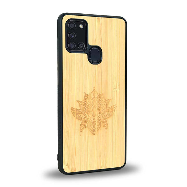 Coque Samsung A21S - Le Lotus - Coque en bois