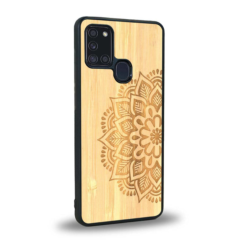 Coque Samsung A21S - Le Mandala Sanskrit - Coque en bois